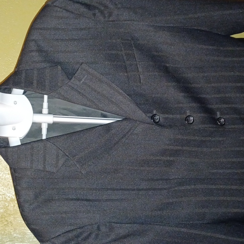 Gianni Vironi Men's Classic Black Pinstripe Jacket Size 40L/34W